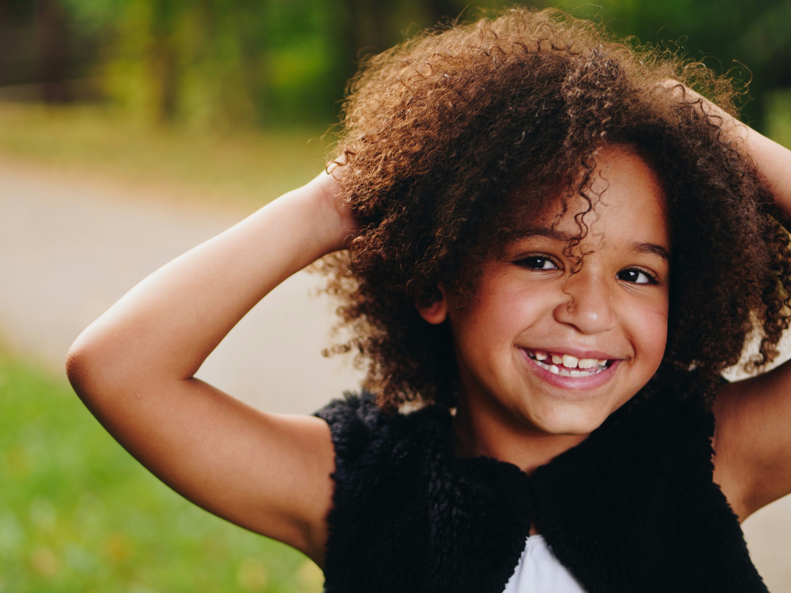 black girl smiling